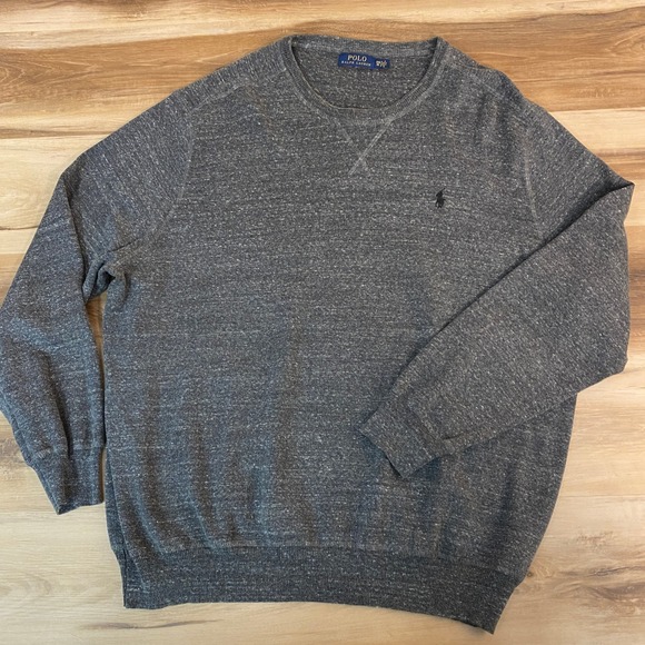 Polo Ralph Lauren Sweater Mens 3XB Gray Long Sleeve Crew Neck Pullover Cotton - Picture 1 of 6